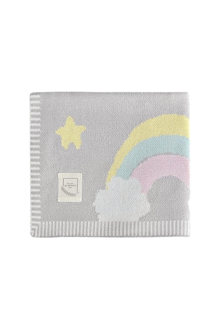 Organik Bebek Battaniyesi Rainbow Çok Renkli