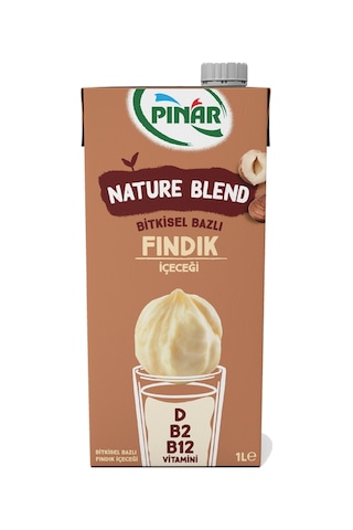 Pınar Nature Blend Bitkisel Bazlı Fındık İçeceği 1 Lt X 6 Adet