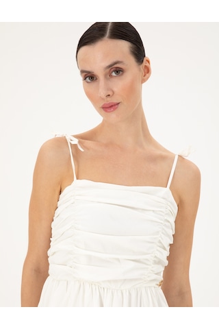Pierre Cardin Kadın Beyaz Elbise Dokuma 50283474-vr013