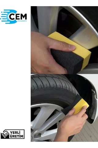Cem Car Care Lastik Parlatıcı Uygulama Süngeri Özel Tasarım