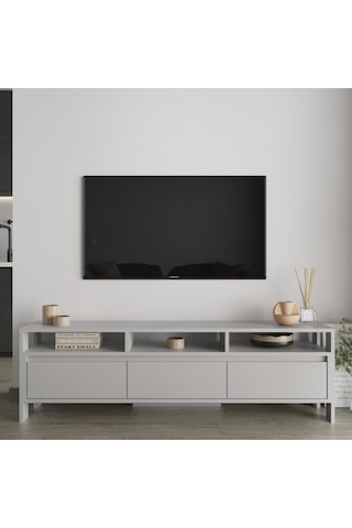 Atlas 3 Kapaklı Tv Ünitesi 160 Cm Sis Gri