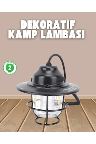Dekoratif Fonksiyonel Taşınabilir Kamp Gece Lambası