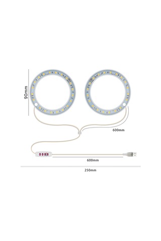 Sones Led Bitki Büyüme Lambası Tam Spektroskopi Akıllı Zamanlama İç Mekan Doldurma Işığı Halka Bitki Lambası, Güç: İki Kafa Pembe Işık