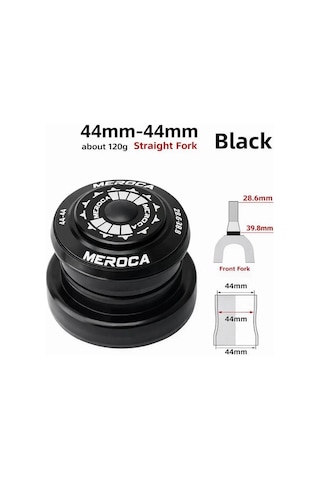 Meroca Konik Kadro Furş Takımı 1-1/5 Alüminyum Rulmanlı Furş Takımı Siyah Renk 44/56mm
