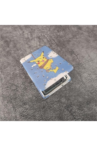 Cep Ayna Pokemeon Pikachua Makyaj Çanta Seyahat Taşınabilir Ayna Kozmetik Büyüteç Kompakt Çok Renkli