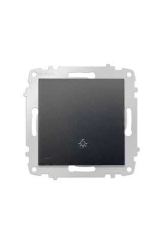Ovivo Siyah Light Anahtar Çerçevesiz 120 Adet Koli Bazında