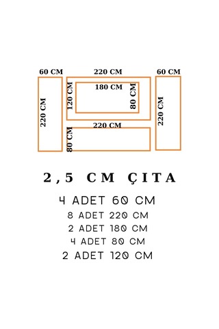 Tv Ünitesi Boyanabilir Çıta Hazır Kesim Anka146