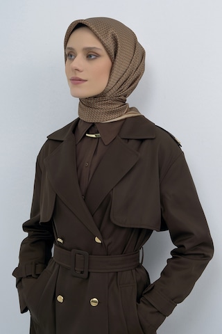 Armine Saf İpek Sura Eşarp-2026 İlkbahar-yaz- 952800d Kahverengi