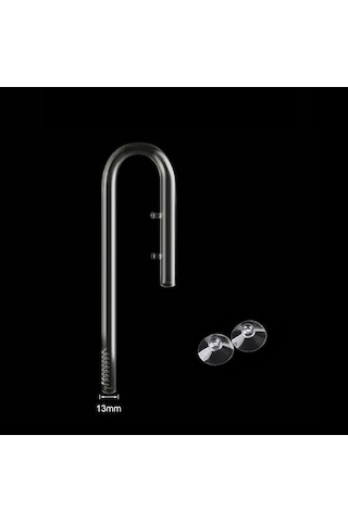 Yifomall 13mm Yüksek Borosilikat Cam Akvaryum Filtre Bucket Su Girişi, Şeffaf, Sıcaklık Dayanıklı, Çerçevesiz Akvaryumlar İçin