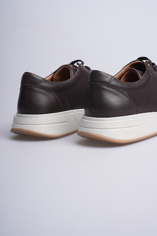 Fame Step Erkek Hakiki Deri Sneaker Ayakkabı Ortopedik Rahat Günlük - Torino Kahverengi
