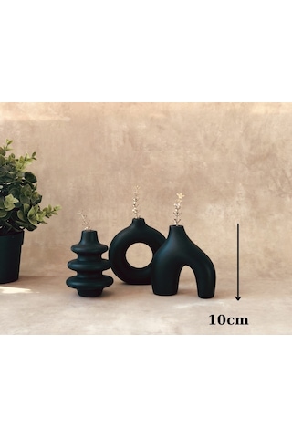 Thiramis Homeconcept Siyah 3 Lü Mini Dekoratif Obje