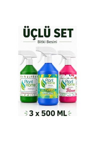 Sıvı Bitki Besini Seti Turbo Bloom Ve Genel Bakım 3x500 Ml 500 ML