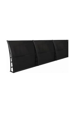 Sundurmagross Lupın Kapı Pencere Üstü Pratik Sundurma 105x480 - Siyah Siyah
