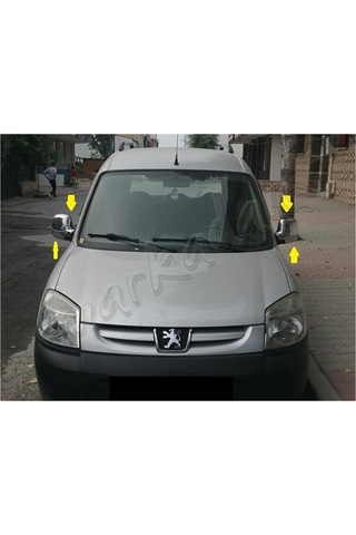 Db Chrome Peugeot Partner Krom Ayna Kapağı 1996 - 2008 2 Parça Abs