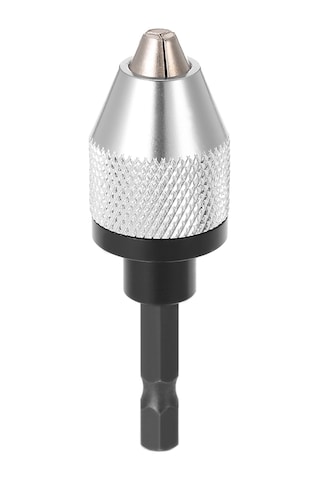 Fosenze Alüminyum Halka Aynalı 0.3-6.5mm Hızlı Değişimli Otomatik Merkezleme Üç Tırnaklı Matkap Mandrili, 6.35mm Hex Shaft Elektromotor Uyumlu