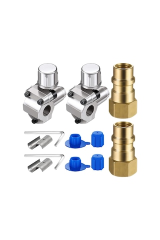 Takım Klima Güçlendirme Vanası, Toz Kapaklı R12'yi R134a'ya Dönüştürür Delici Musluk Vanası Oto Aksesuarlarını Değiştirin