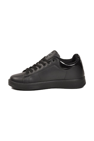 Walkway Siyah Bağcıklı Hafif Unisex Cilt Spor Ayakkabı Costa G
