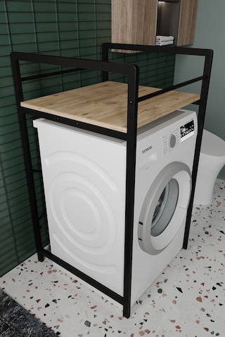Sundra Banyo Çamaşır ve Kurutma Makinesi Dolabı Meşe
