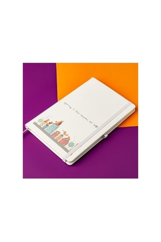 Baharda Aşk Başkadır Mottolu Defter 13x21 Cm, Çizgisiz Romantik Not Defteri 124-Pembe