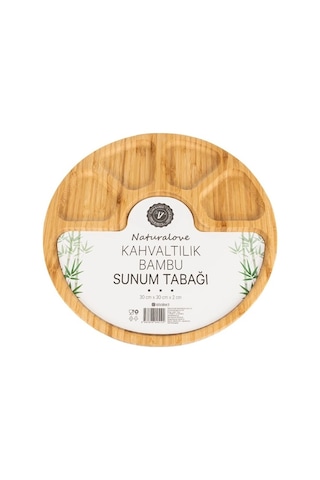 Naturalove Bambu Sunum Tabağı - 5 Bölmeli