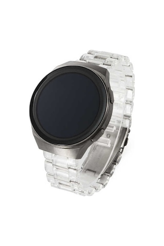 Huawei Watch Gt Gt2 Gt2E Gt3 Pro 46Mm Kordon 22Mm Şeffaf Baklalı