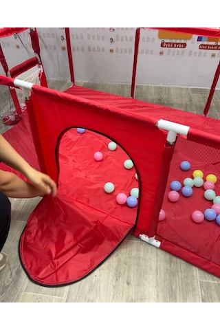 Mamma Öykü Bebe Basket Potalı Kale Güvenli Bebek Ve Çocuk Oyun Alanı Oyunpark 122x180 Oyun Matı Ve Topları
