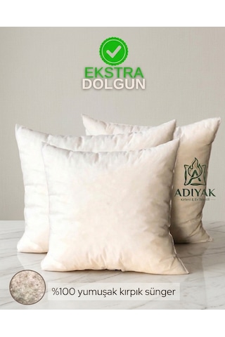 4'lü Set Kırlent Içi Yastık Vip Kalite - %100 Yumuşak Kırpıntı Sünger Ekstra Dolgun Kırlent Içi 50 x 50