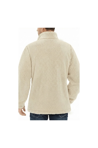 Genius Store Oversize Peluş Sweatshirt Erkek Polar Sweatshirt Erkek Sweatshirt Oversıze-peluss Ekru