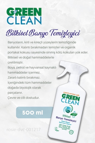 Green Clean Banyo Temizleyici 500 Ml 7 Al 6 Öde Ve Rosie Hediye Tekli