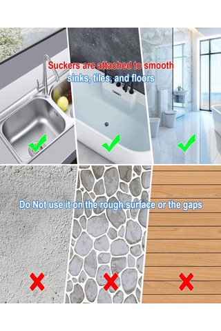 Xindoker Silikon Su Emici Kapağı 4 Adet - Mutfak/banyo Saç Ve Geri Kalıntı Filtresi - Sağlam Süngerli Tasarım - Gri Renk Diğer