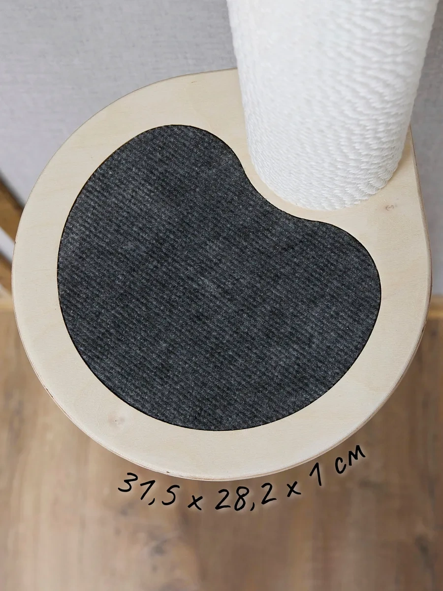 Tacwood Vzyot Korkomezen Duvarı İçin Halı Kaplamalı Basamak Rafı 274601218