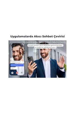 Sesli Ve Görüntülü Aı Çevirmen Cihazı, 150+ Dil Desteği, Magsafe Uyumlu, 6 Çeviri Modu, Taşınabilir