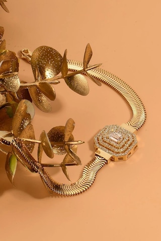 Çgk Çiğdem Gürel Kuyumculuk Tektaş Baget Kalın Balık Sırtı Zincir Altın Bileklik Çok Renkli