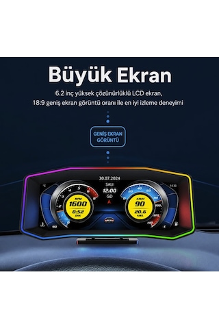 Fiat Doblo İçin 2001-2023 Modeller İçin Harici Digital Gösterge Odb Ekran Arıza Göstergesi Turbo Gösterge Hayalet Ekran