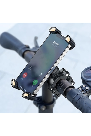 Baseus Quick To Take 360 Derece Dönebilen Bisiklet Ve Motosiklet Telefon Tutucu- 5775 Siyah