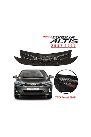 Toyota Corolla Uyumlu Ön Panjur Altis Trd Ön Izgara Parlak Siyah Spor Tipi