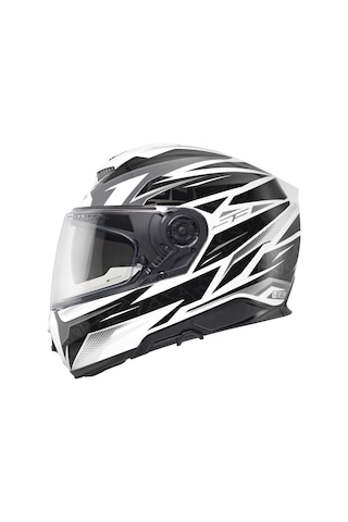 Schuberth S3 Thunder Kapalı Motosiklet Kaskı Siyah Beyaz