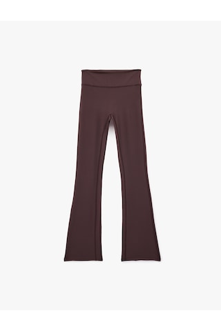Koton Yüksek Bel Slim Fit İspanyol Paça Spor Tayt Mor 6sak40171nk Mor