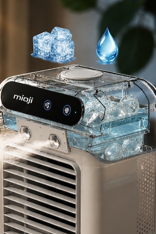 Mioji Mio AC4 3600 mAh Taşınabilir Buharlı Buzlu Nemlendirici Hava Soğutucu Vantilatör