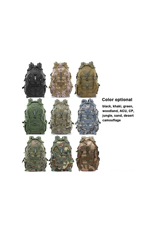Yuntech01 Büyük Kapasiteli Askeri Kamuflaj Sırt Çantası - 35l Dayanıklı Outdoor Çanta Siyah
