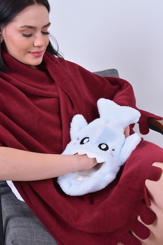 Shark Desenli Mavi Su Torbası Kılıfı Yumuşak