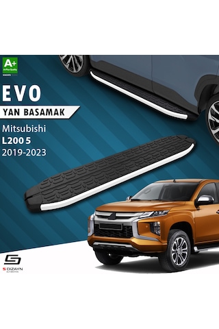 S-dizayn Mitsubishi L200 5 Makyajlı Evo Aluminyum Yan Basamak 203 Cm 2019-2023