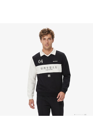 Unıted4 Regular Fit Erkek Sweatshirt Sılas Siyah