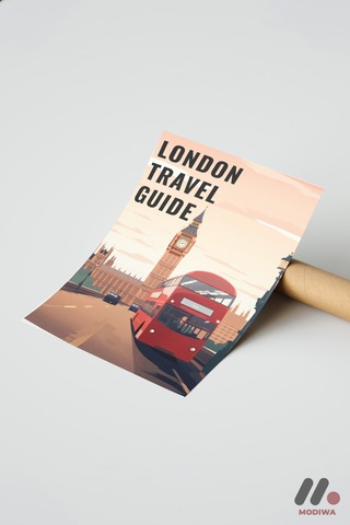 Londra Seyahat Rehberi Posteri, Çerçevesiz Yüksek Kalite Duvar Afişi - Seyahat Severlere Hediye