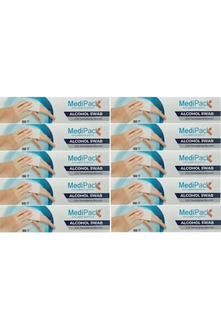 Medipack Alkollü Mendil Alkol Swap Cilt Temizleme Mendili Alcohol Swap 5 Kutu 500 Adet