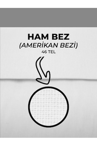 %100 Pamuk 46  Tel Amerikan Bezi Ham Bez Punch Kumaş - Beyaz