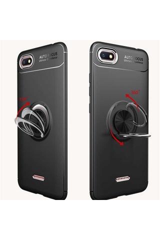 Xiaomi Redmi 6A Kilif Yüzüklü Magnetli Ravel Case 389753600