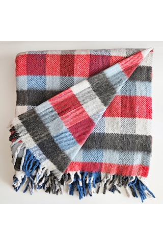 Çift Kişilik Pamuklu Battaniye 180x200 Cm 5031 Çok Renkli