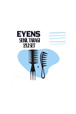 Eyens Şekil Tarağı Ve Isıya Dayanıklı Fön Fırçası Seti 5 Parça