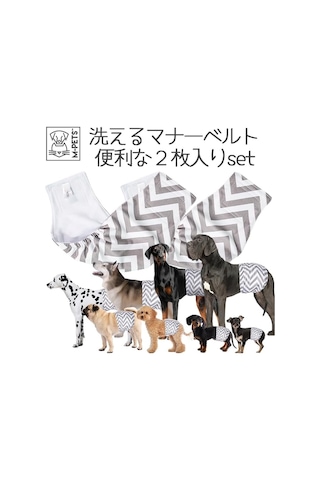 M-pets Erkek Köpekler İçin Yıkanabilir Külot 2'li L